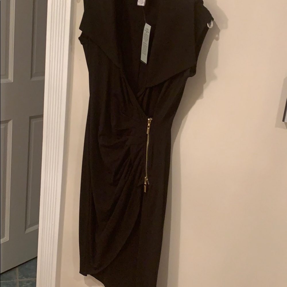 Cache faux wrap dress